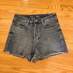Higher High-Rise Sky-Hi A-Line Jean Shorts